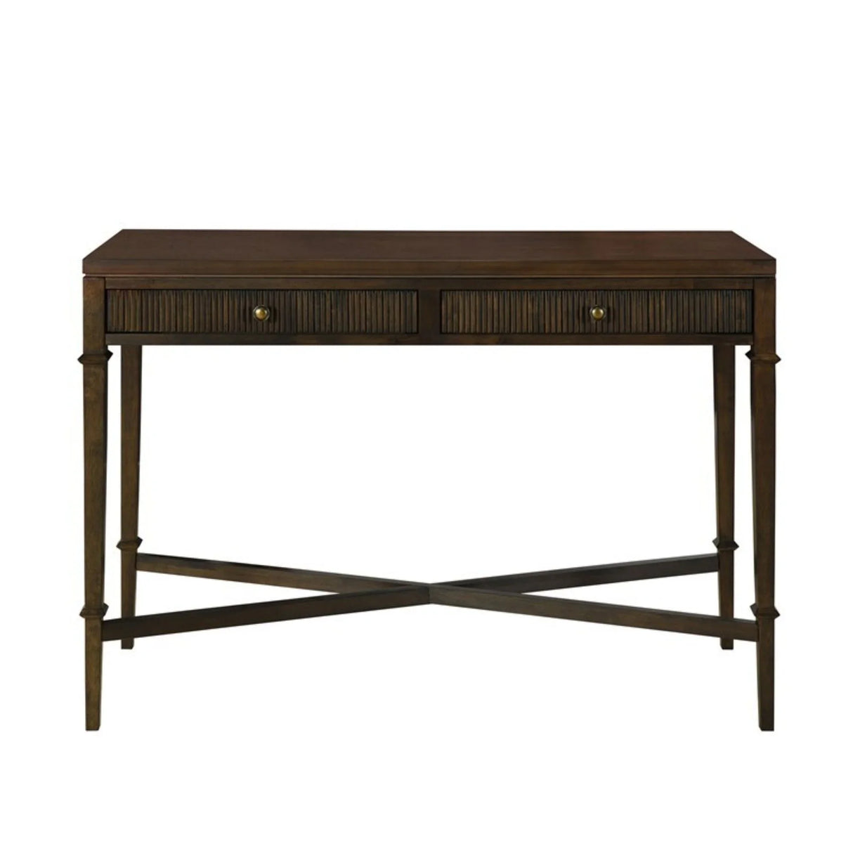 Fluted - 2 Drawer Storage Console Table - Brown - Furniture Home Direct