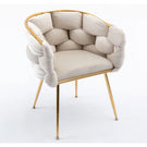 Luxury Modern Simple Leisure Velvet Single Sofa Chair Bedroom Lazy Person Household Dresser Stool Manicure Table Back Chair - Furniture Home Direct