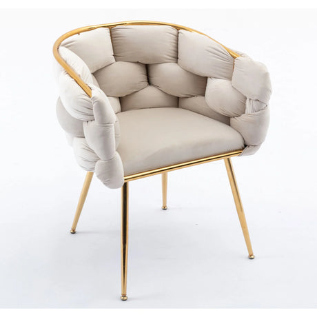 Luxury Modern Simple Leisure Velvet Single Sofa Chair Bedroom Lazy Person Household Dresser Stool Manicure Table Back Chair - Furniture Home Direct