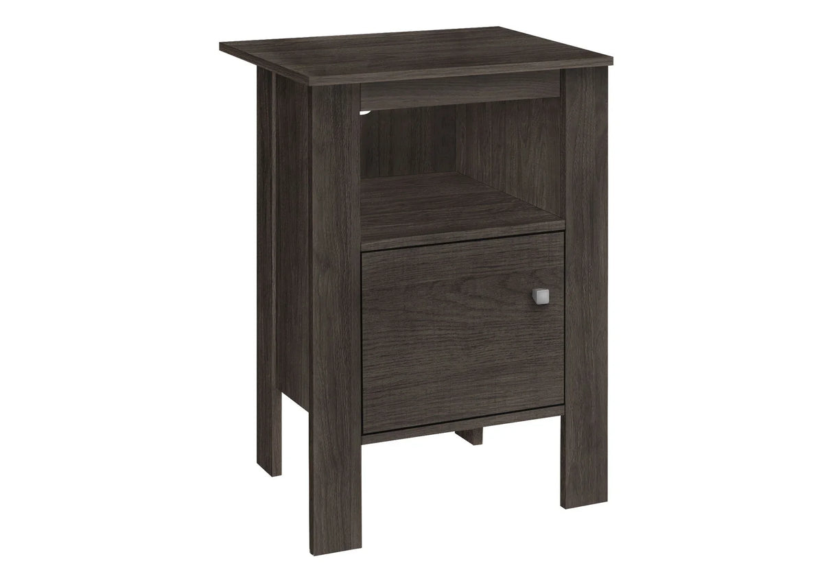 Accent Nightstand Side Table, Storage, Transitional - Oak - Furniture Home Direct
