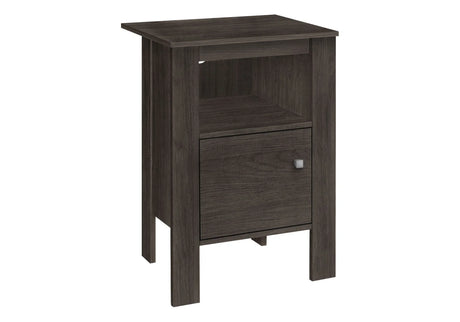 Accent Nightstand Side Table, Storage, Transitional - Oak - Furniture Home Direct