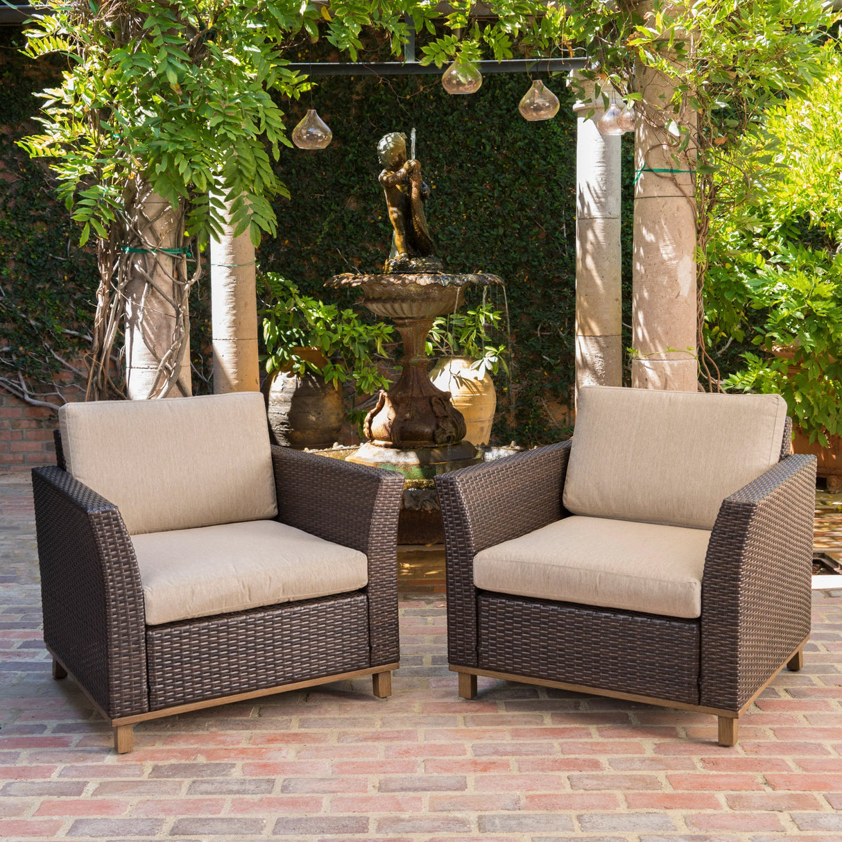 2 PC Outdoor Chair Set - Furniture Home Direct