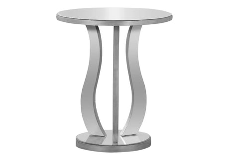 Accent Table, Side Mirror, Transitional - Silver - Furniture Home Direct