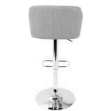 Daniella - Contemporary Adjustable Barstool With Swivel - Light Gray - Furniture Home Direct