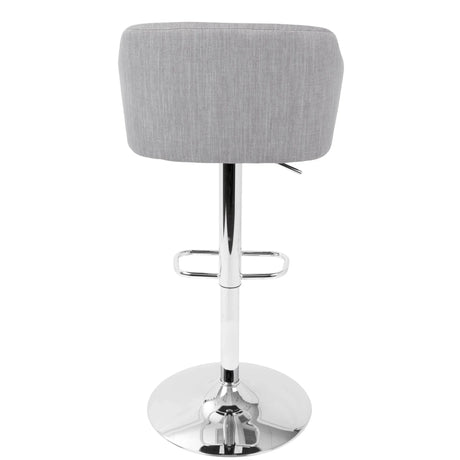 Daniella - Contemporary Adjustable Barstool With Swivel - Light Gray - Furniture Home Direct