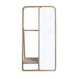 Clothes Hanger With Mirror, Large - Brown - Furniture Home Direct