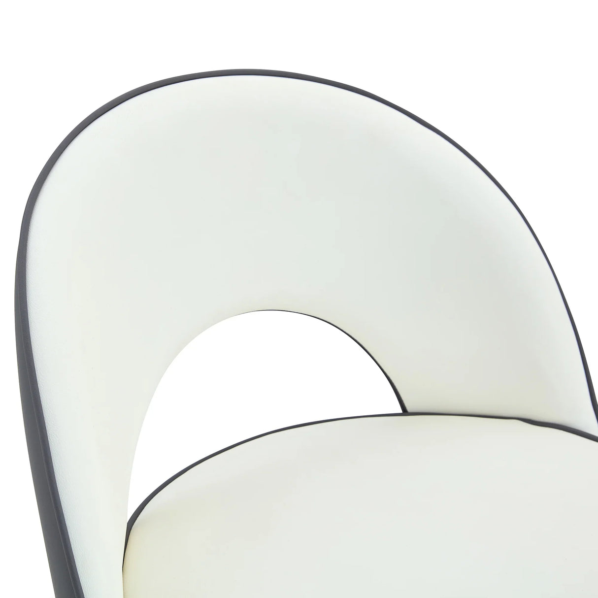 Bar Stool Set Modern Upholstered Two Tone White and Gray - Furniture Home Direct