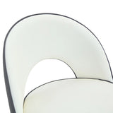 Bar Stool Set Modern Upholstered Two Tone White and Gray - Furniture Home Direct