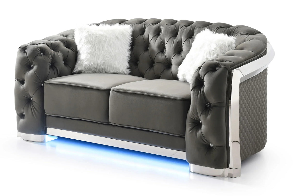 Loveseat With Flared Arms - Furniture Home Direct