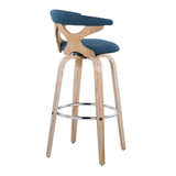 Gardenia - Contemporary Fixed Height Barstool With Swivel With Round Footrest (Set of 2) - Furniture Home Direct