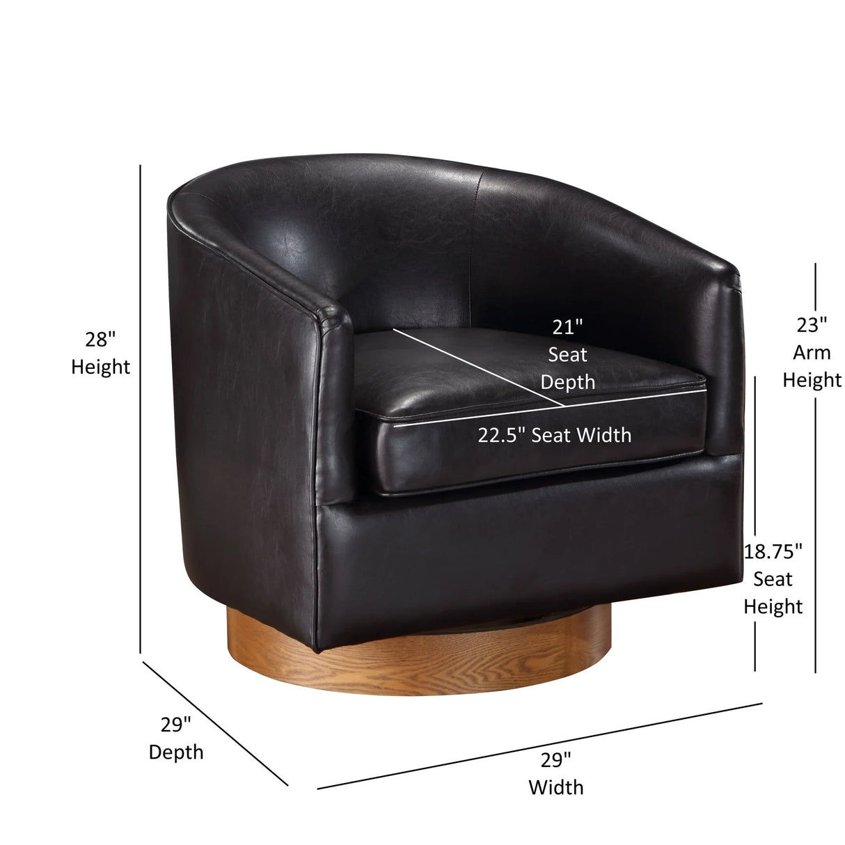 Maisy - Barrel Swivel Chair - Furniture Home Direct