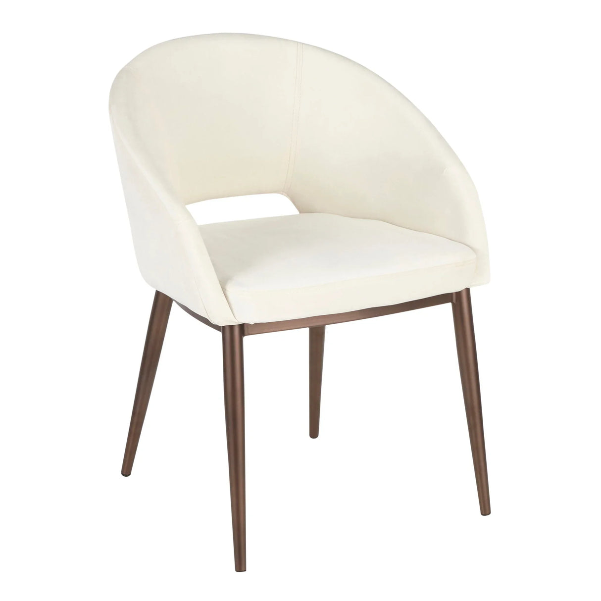 Renee - Contemporary Chair - Cream / Copper - Furniture Home Direct