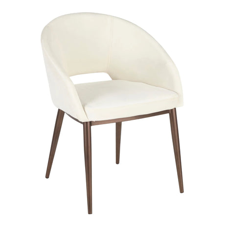 Renee - Contemporary Chair - Cream / Copper - Furniture Home Direct