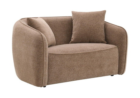 Keith - Chenille Loveseat With 2 Matching Color Toss Pillows - Furniture Home Direct