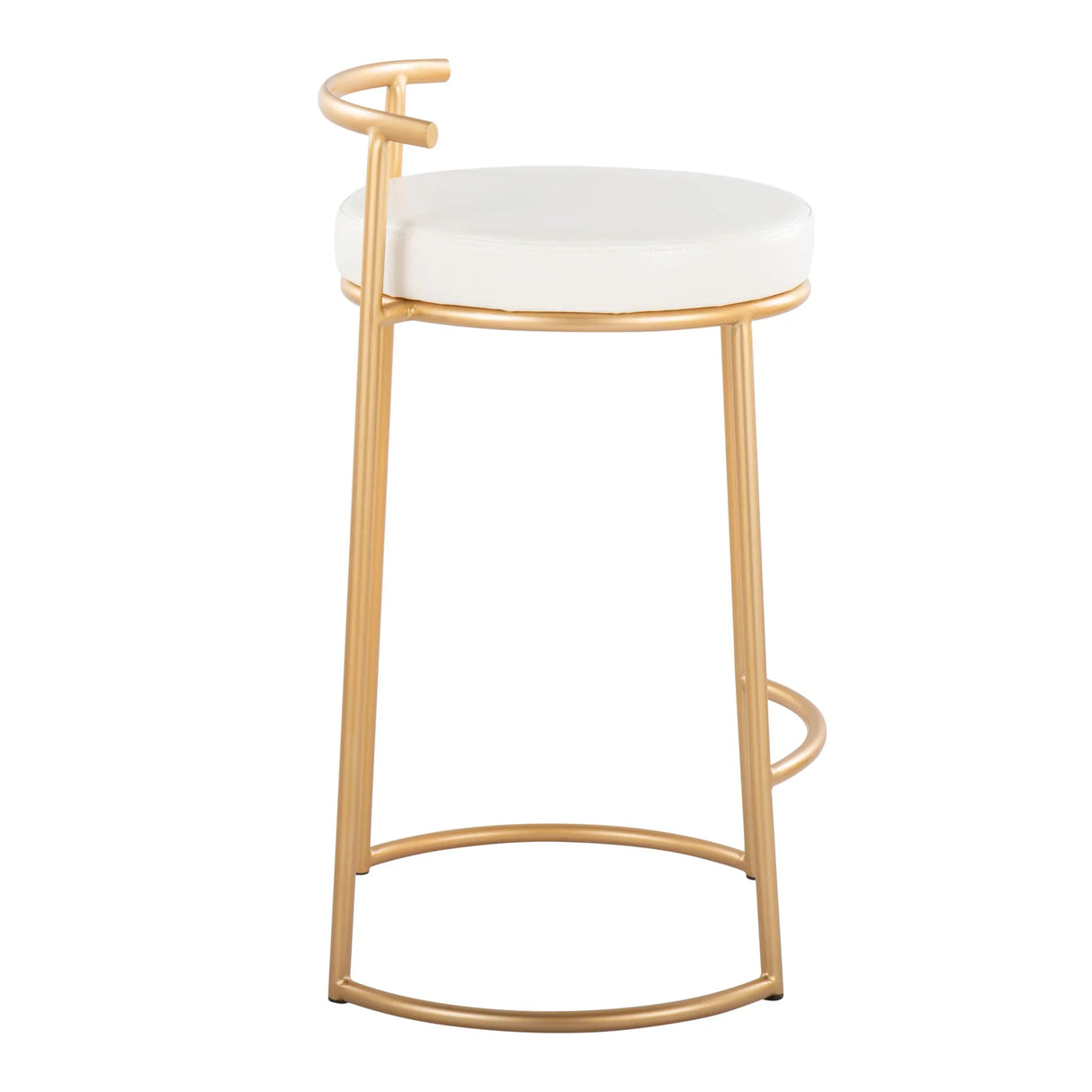 Fuji - Round Contemporary Fixed Height Counter Stool (Set of 2) - Furniture Home Direct