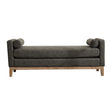 Elegant Upholstered Bench Daybed Ottoman With Bolster Pillows - Furniture Home Direct