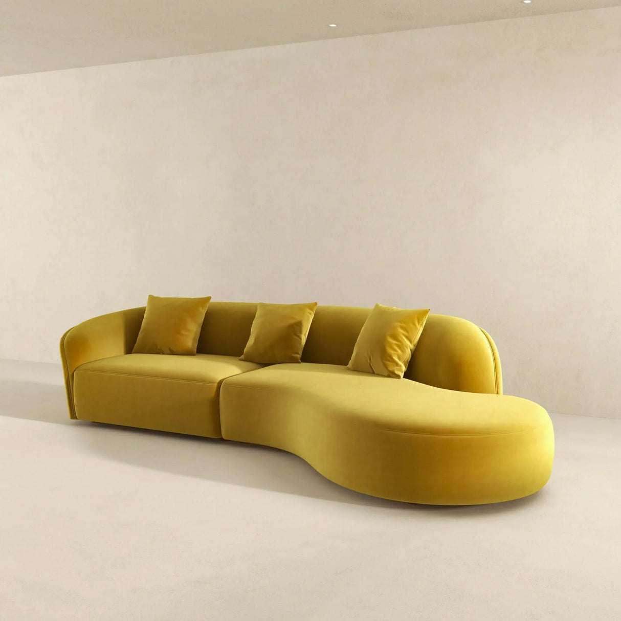 Elijah - Japandi Style Curvy Sectional Sofa - Furniture Home Direct