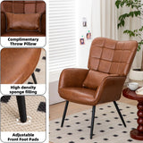 Modern Accent Arm Chair High Back With Metal Legs And Soft Padded - Furniture Home Direct