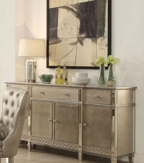 Kacela - Mirrored Server - Champagne - Furniture Home Direct