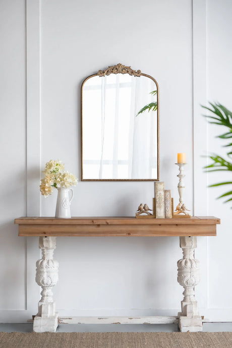 Arch Mirror, Baroque Inspired Wall Decor For Bathroom, Bedroom, Living Room - Furniture Home Direct