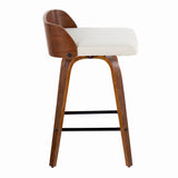 Maya - Mid Century Modern Fixed Height Counter StoolSwivel And Square Footrest (Set of 2) - Furniture Home Direct