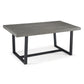 Modern Distressed Solid Wood And Metal Open Frame Dining Table - Furniture Home Direct