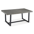Modern Distressed Solid Wood And Metal Open Frame Dining Table - Furniture Home Direct