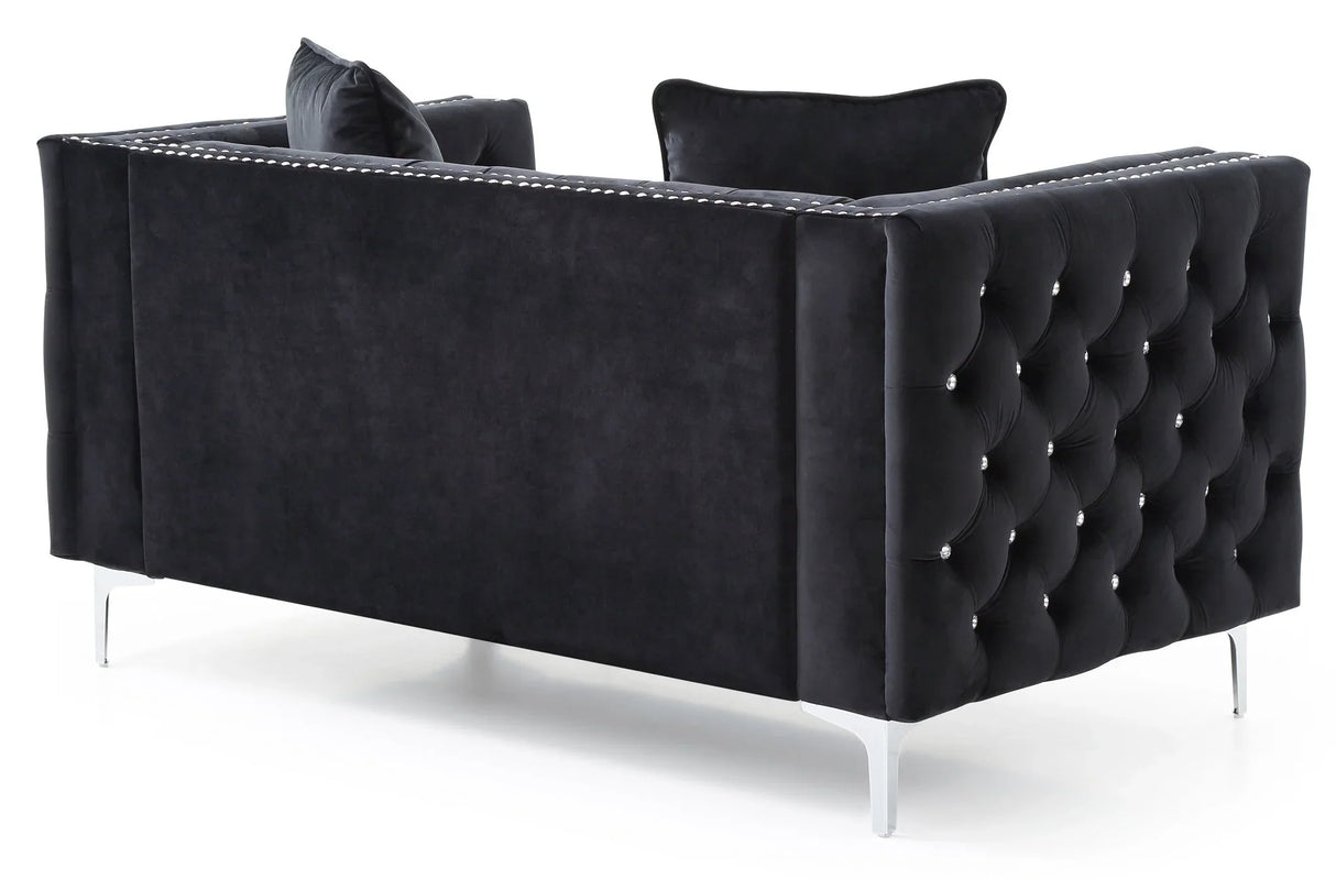 Elegant Track Arm Loveseat - Furniture Home Direct