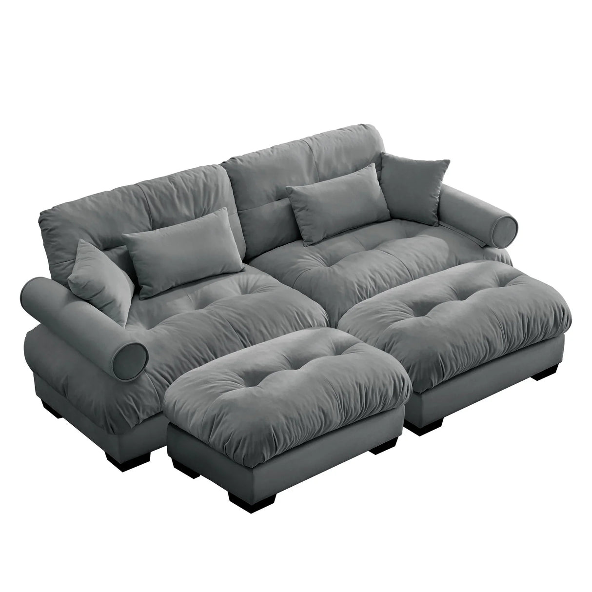 Super Comfort Oversized Modular Sectional Sofa With Movable Ottoman - Furniture Home Direct