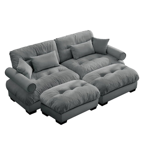 Super Comfort Oversized Modular Sectional Sofa With Movable Ottoman - Furniture Home Direct