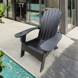 Outdoor Or Indoor Wood Adirondack Chair With An Hole To Hold Umbrella, On The Arm - Furniture Home Direct