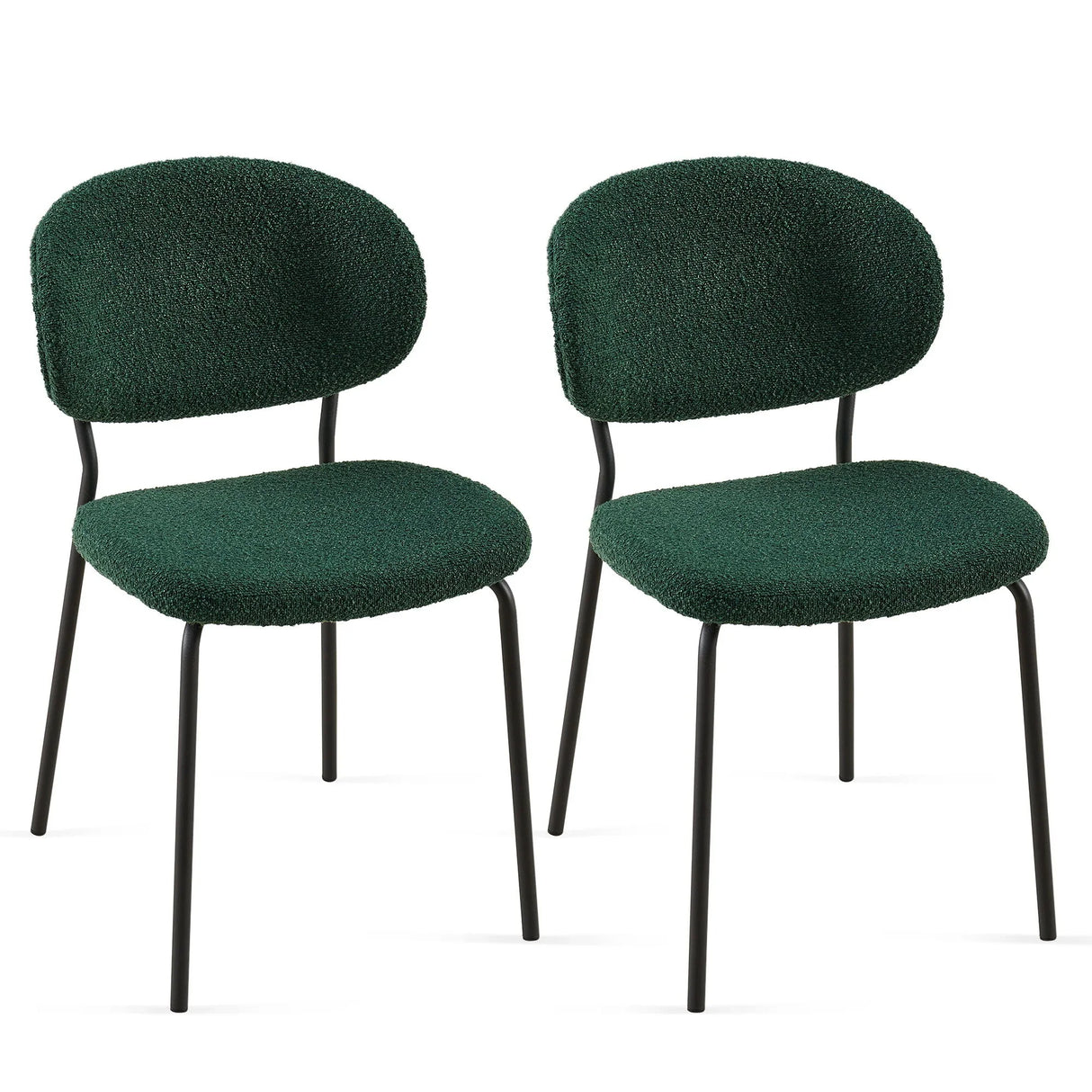 Boucle Dining Chairs, Dining Chairs With Metal Legs For Dining Room, Kitchen, Living Room - Furniture Home Direct