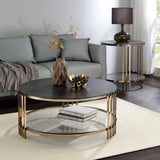 Abisha - Sintered Stone Top Round Table - Furniture Home Direct