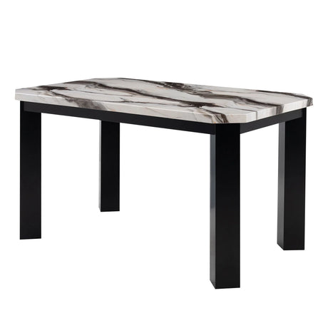 Magaly - Bar Table And Stool 5 Piece Set With Marbled Top Detail - Dark Gray - Furniture Home Direct