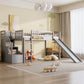 Loft Stairway Bed With 2 Drawers, Convertible Ladder And Slide - Furniture Home Direct