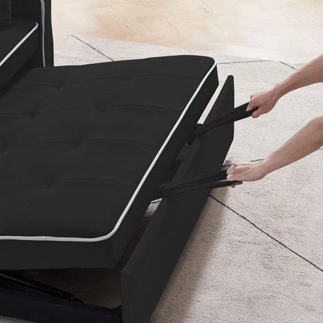 Sofa Bed, 3 In 1 Convertible Sofa Chair Bed, Adjustable Backrest Chair, Chaise Lounge With USB Ports, Cup Holder, Side Pocket - Furniture Home Direct