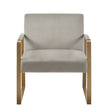 Jayco - Accent Chair With Metal Arms - Beige - Furniture Home Direct