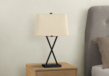 Lighting, Table Lamp, USB Port Included, Resin, Transitional - Black - Furniture Home Direct
