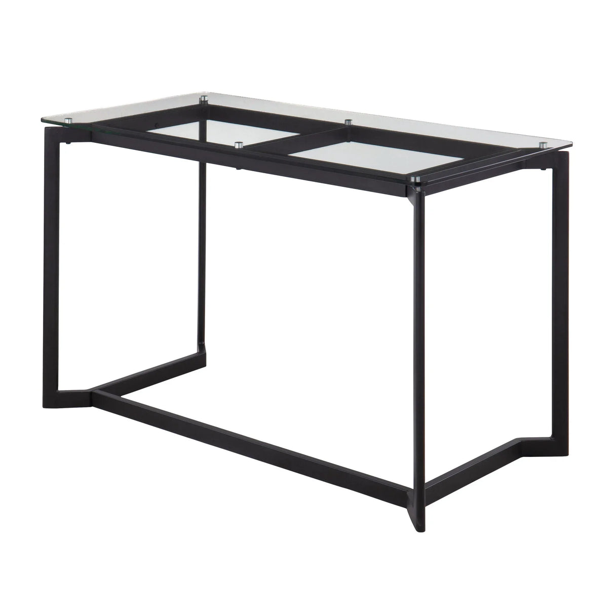Masters - Modern Office Desk - Black / Clear - Furniture Home Direct