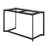 Masters - Modern Office Desk - Black / Clear - Furniture Home Direct