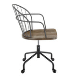 Riley - Farmhouse Adjustable Office Chair - Furniture Home Direct