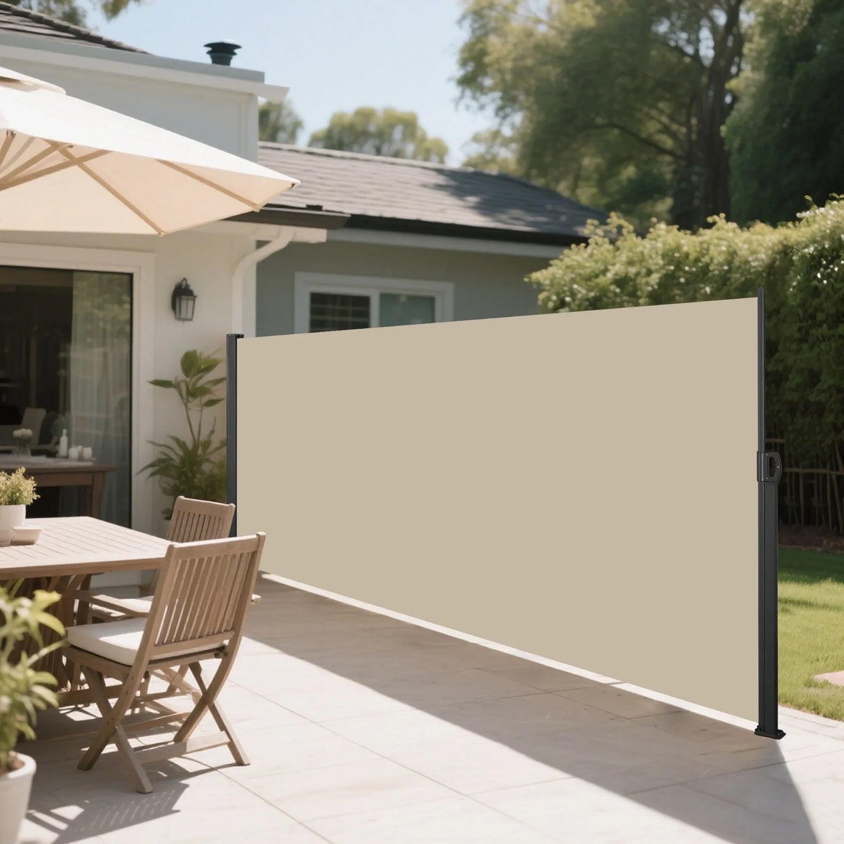 Retractable Side Awning, Waterproof And UV Resistant, Privacy Screen For Patio - Furniture Home Direct