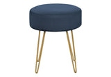 Ottoman, Pouf, Footrest, Foot Stool, Round Gold Metal Legs, Contemporary, Modern - Furniture Home Direct