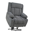 Power Lift Recliner Chair With Extended Footrest, Remote Control, Cup Holders, And Side Pockets - Furniture Home Direct