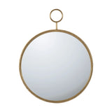 Circle Wall Mirror With Iron Frame, Accent Mirror For Living Room - Furniture Home Direct