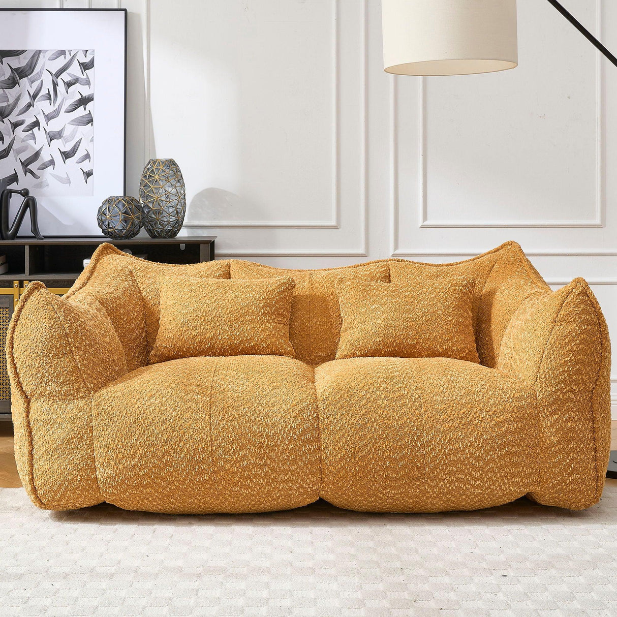 Comfortable Dual Beanbag Chair With High Resilience Foam Core For 2 People - Furniture Home Direct