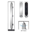 Full Length Standing Mirror, 360° Swivel Floor Mirror For Bedroom - Black - Furniture Home Direct