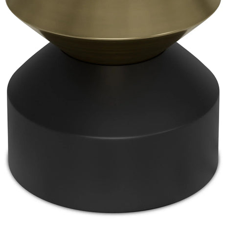 Miller - Side Table - Black / Brass - Furniture Home Direct