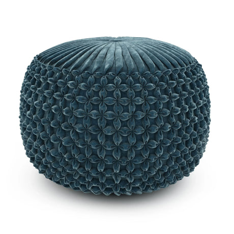 Renee - Handcrafted Round Pouf - Furniture Home Direct