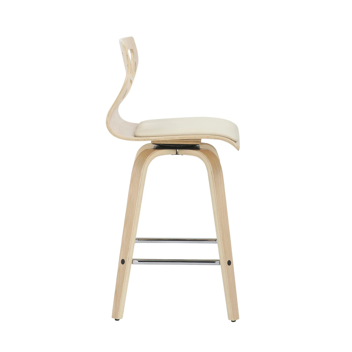 Folia - Mid Century Modern Counter Stool With Footrest (Set of 2) - Furniture Home Direct